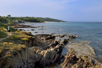 France, Var, Saint-Tropez, the coast towards Capon beach