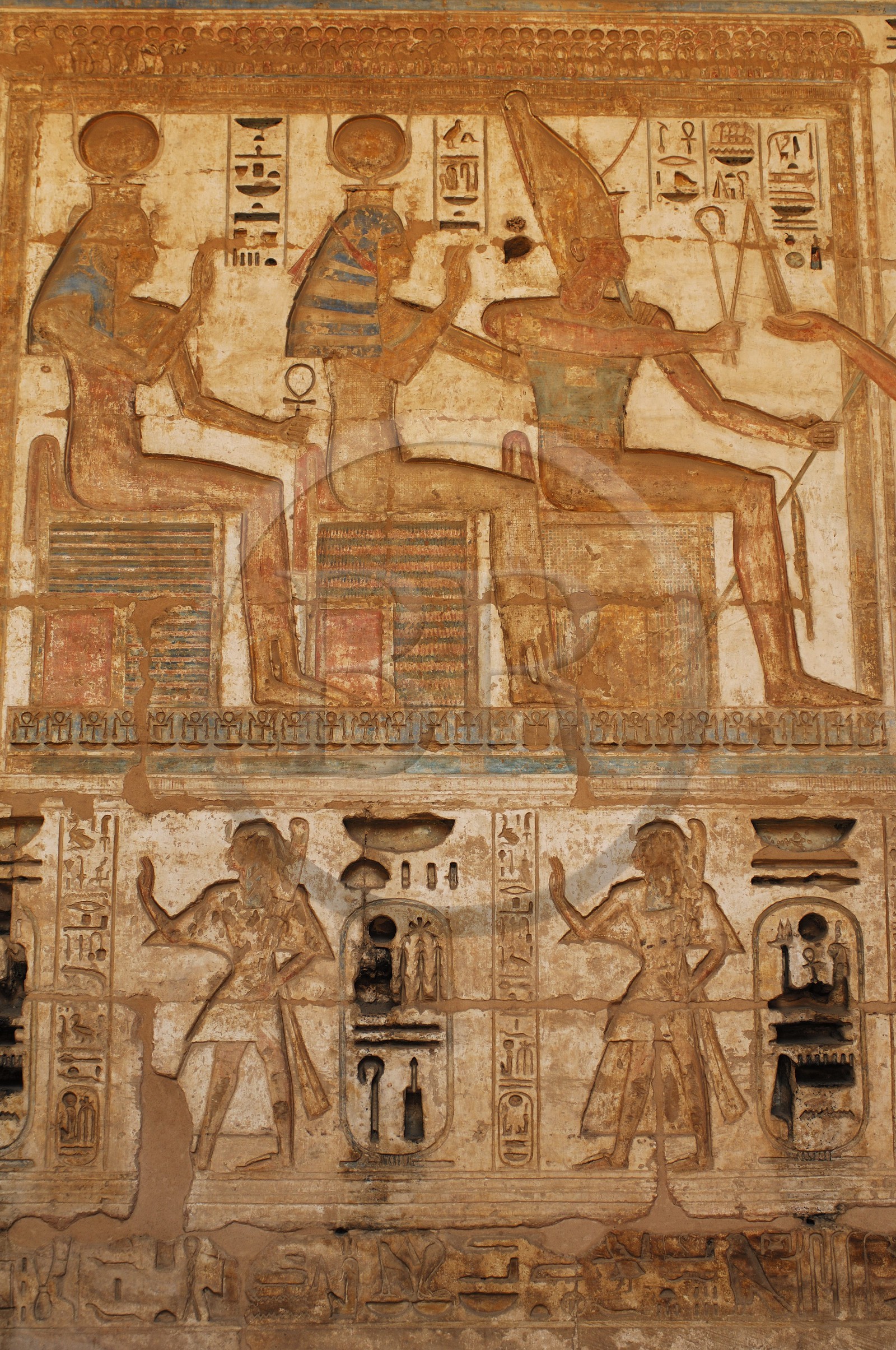 Egypte, Haute Egypte, vallée du Nil, environs de Louxor, nécropole thébaine classée Patrimoine Mondial de l'UNESCO, Thèbes Ouest, Medinet Habou, temple de Ramses III