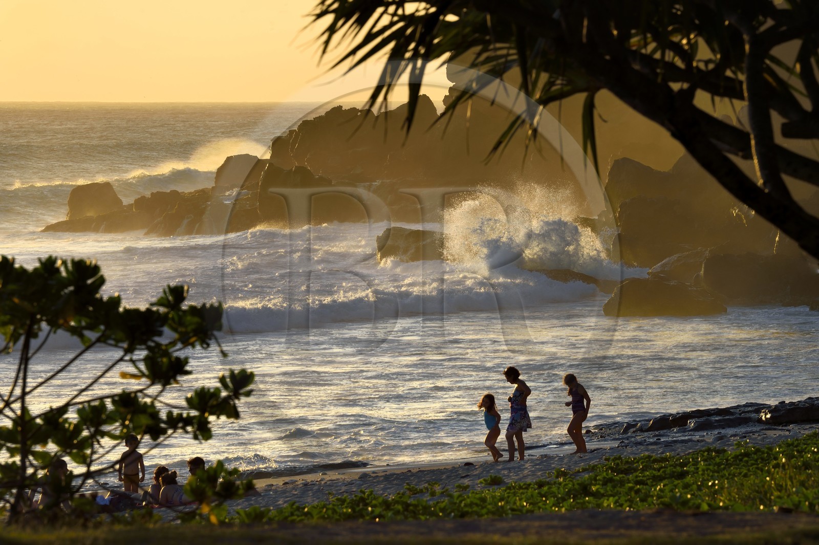 France, Ile de la Reunion, Petite-Ile sur la côte sud, plage de Grand-Anse