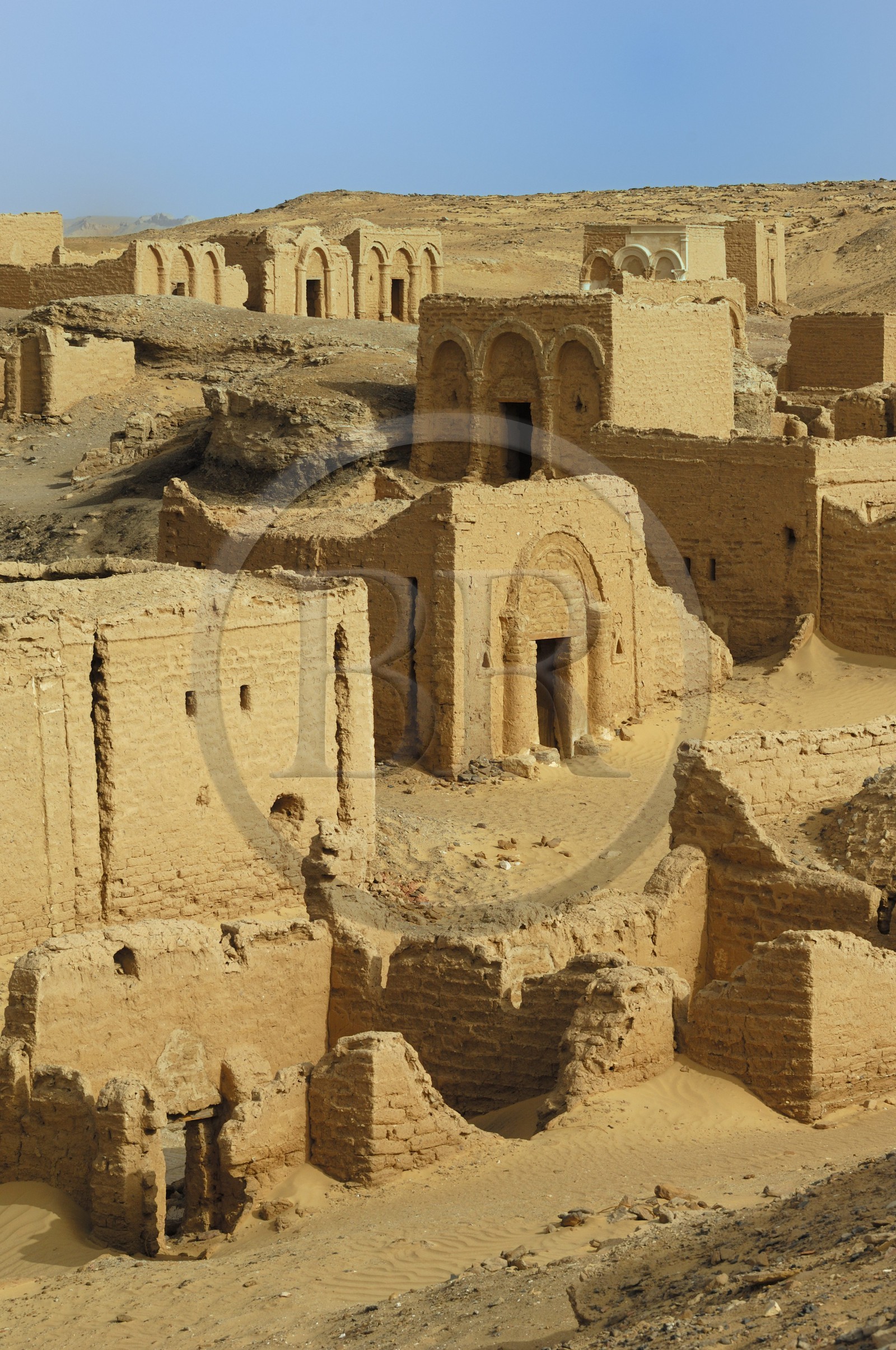 Egypte, Haute Egypte, désert libyque, oasis de Kharga, nécropole copte de Bagawat du IIe au VIIe siècle après JC
