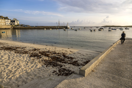 France, Finistère, Iroise Sea, Molene Island, the port beach