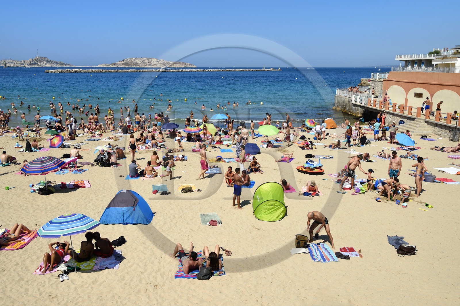 France, Bouches du Rhone, Marseille, Catalans district, Catalans beach