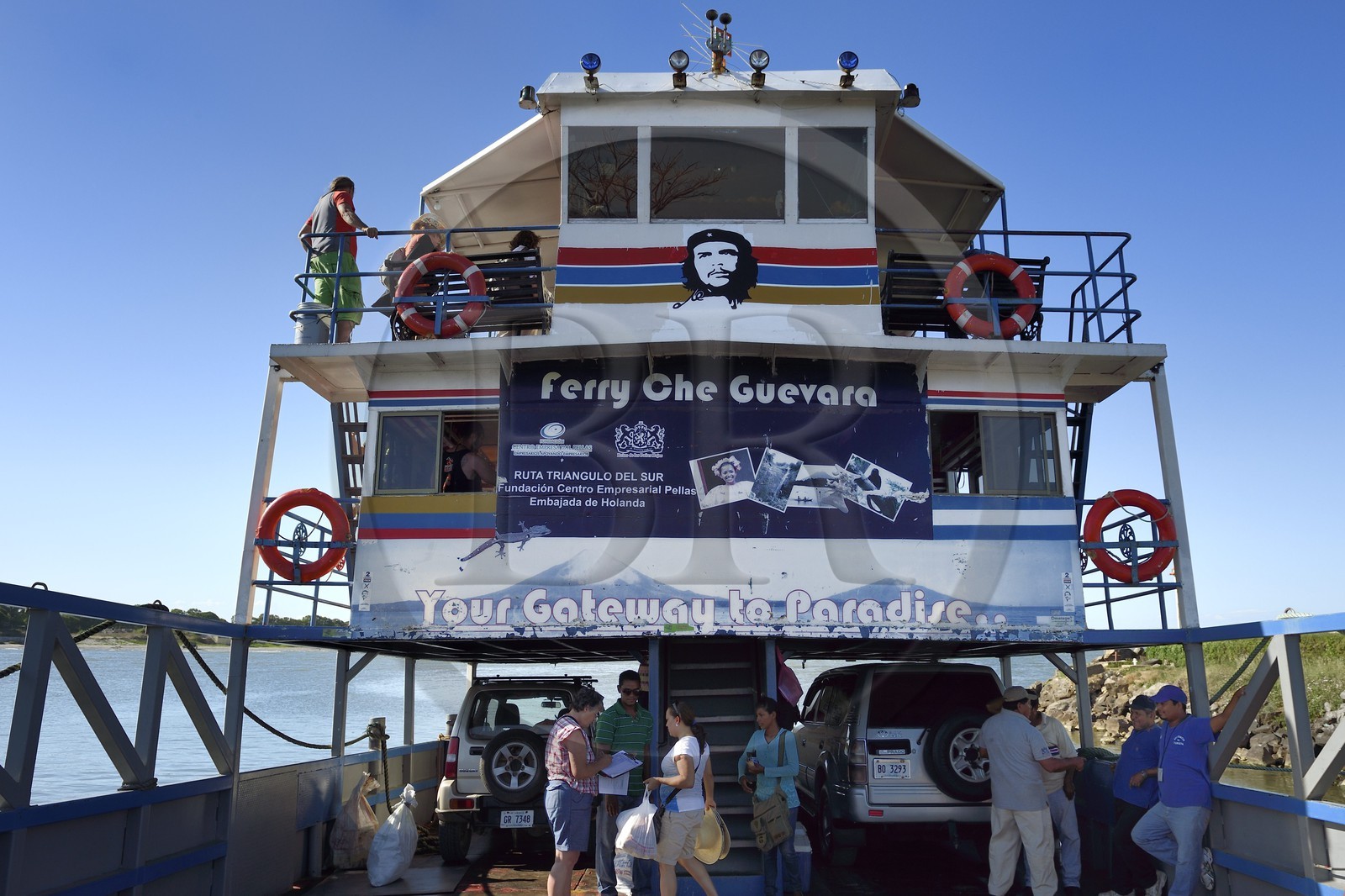 Nicaragua, port of San Jorge on Lake Nicaragua, Che Guevara ferry between San Jorge and Moyagalpa in Ometepe Island