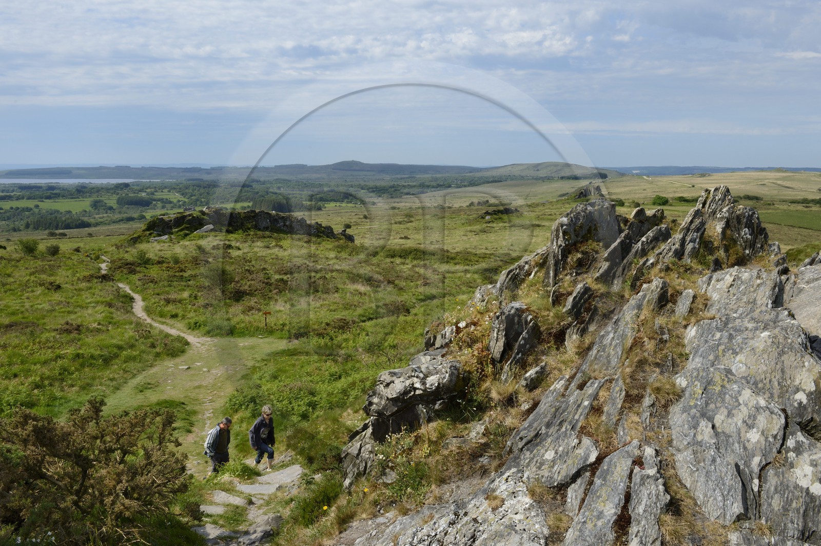 France, Finistere, Parc Naturel Regional d'Armorique (Armorica Regional Natural Park), Plouneour Menez, Roc Trevezel and the Monts d'Arree