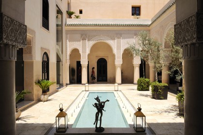 Maroc, Moyen Atlas, Fès, ville impériale, médina classée Patrimoine Mondial de l'UNESCO, hôtel de luxe Riad Fes