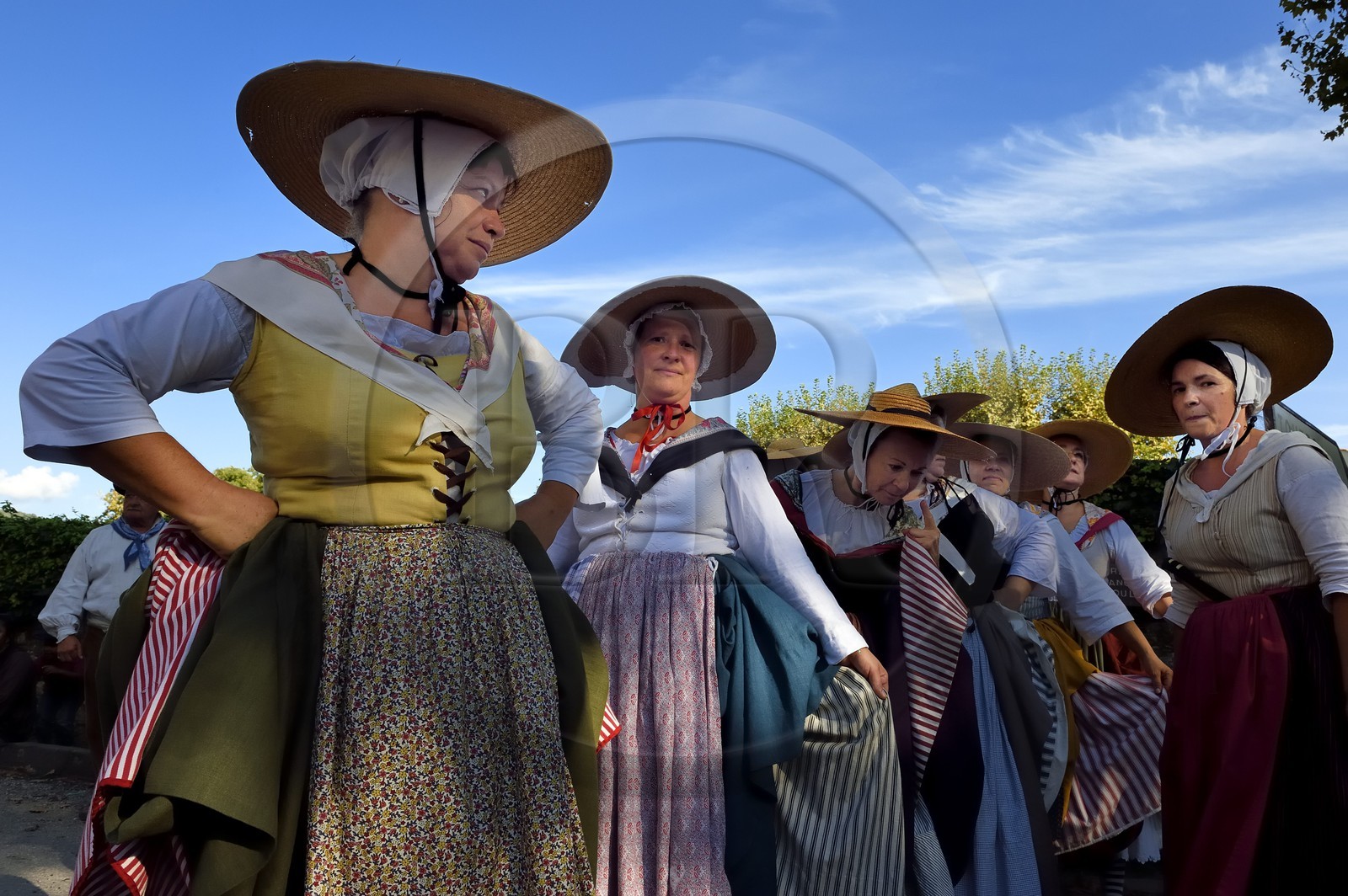 France, Var (83), Massif des Maures, Collobrières, groupe de danseurs et musiciens traditionnels provencaux à la fêtes de la châtaigne