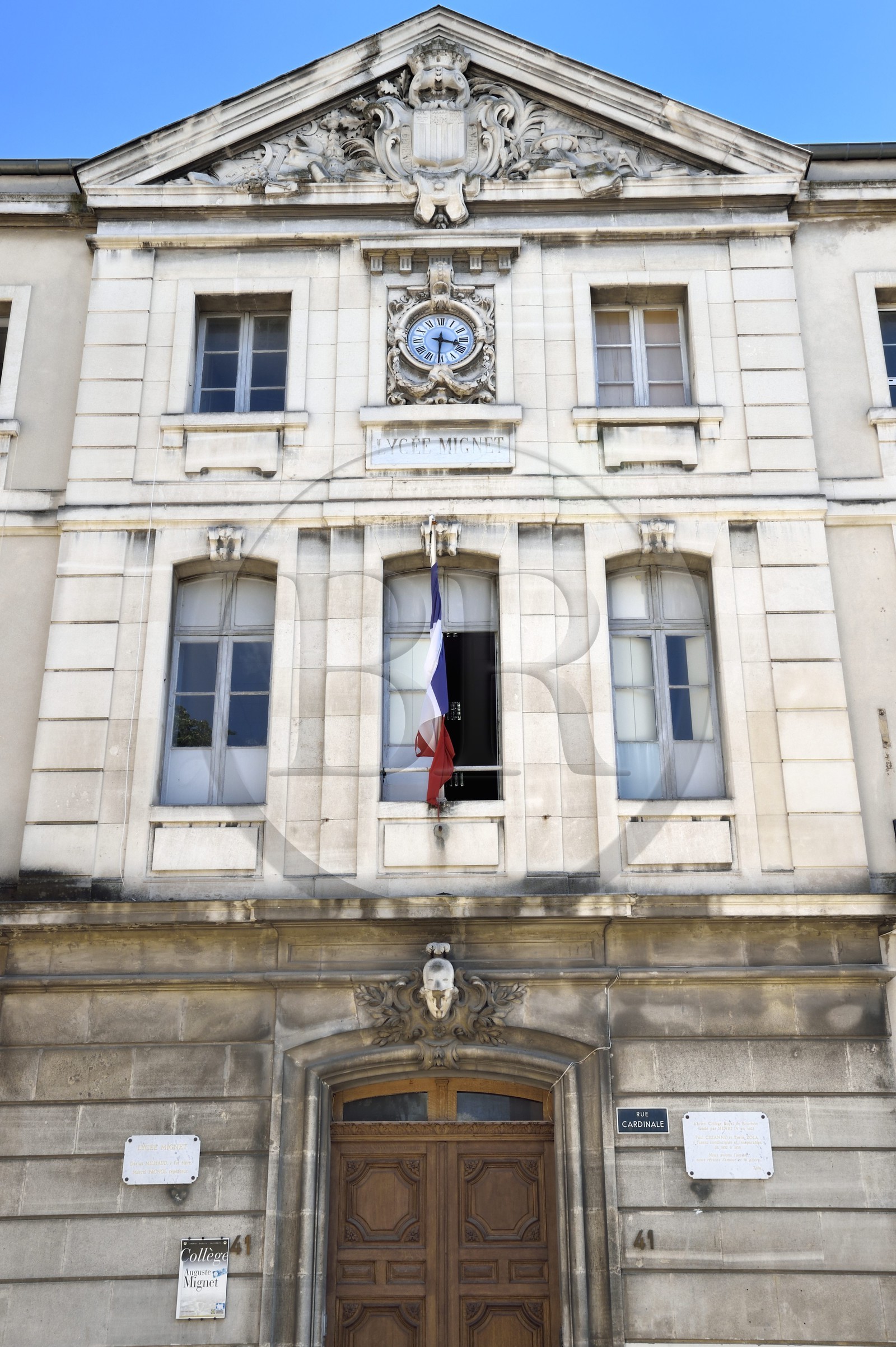France, Bouches-du-Rhône (13), Aix en Provence, quartier Mazarin, Cézanne et Emile Zola ont étudié ensemble au collège Bourbon (actuel collège Auguste Mignet)