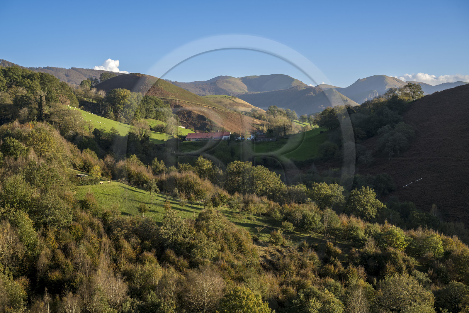 France, Pyrénées-Atlantiques (64), Pays-Basque, ferme de la vallée des Aldudes
