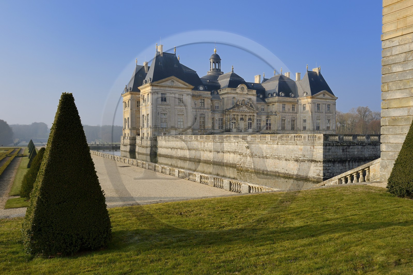 France, Seine-et-Marne (77), Maincy, le château de Vaux-le-Vicomte, la façade nord