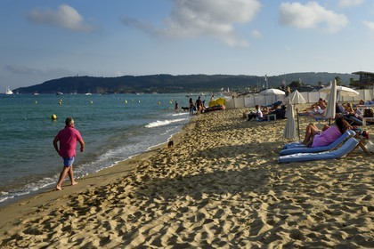 France, Var (83), Presqu'Ile de Saint-Tropez, Ramatuelle, plage de Pampelonne
