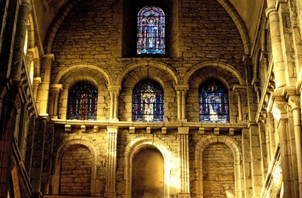 France, Saone et Loire, Paray le Monial, romanesque church Sacre Coeur