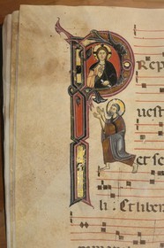 Croatia, Dalmatia, Dalmatian Coast, Zadar, church and Convent of St. Francis, illumination of a Codex of the thirteenth century