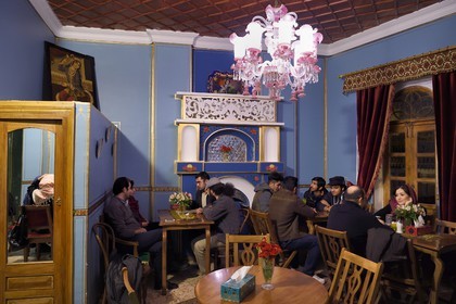Iran, province d'Ispahan, Ispahan, quartier arménien de la Nouvelle-Djoulfa (Nor Djoura), Firuz Cafe à Julfa square