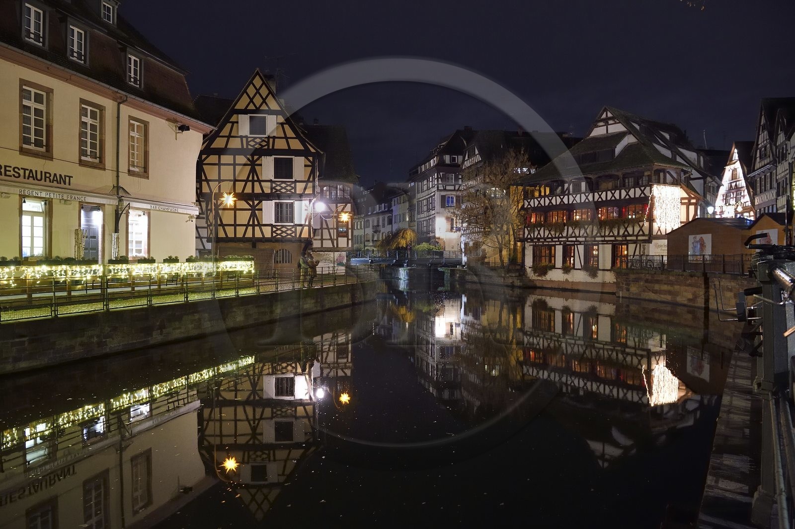 France, Bas Rhin, Strasbourg, old town listed as World Heritage by UNESCO, Petite France District, the  Pont du Faisan swing bridge on the Ill river and the Maison des Tanneurs from 1572 (restaurant) on the right