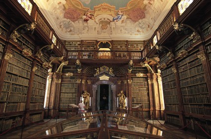Autriche, Basse-Autriche, Abbaye de Melk (baroque), la bibliothèque