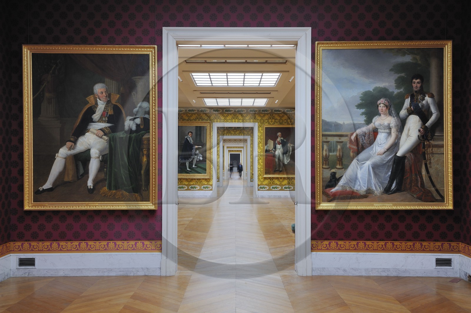 France, Yvelines (78), château de Versailles, classé Patrimoine Mondial de l'UNESCO, collections napoléoniennes dans l'attique du midi