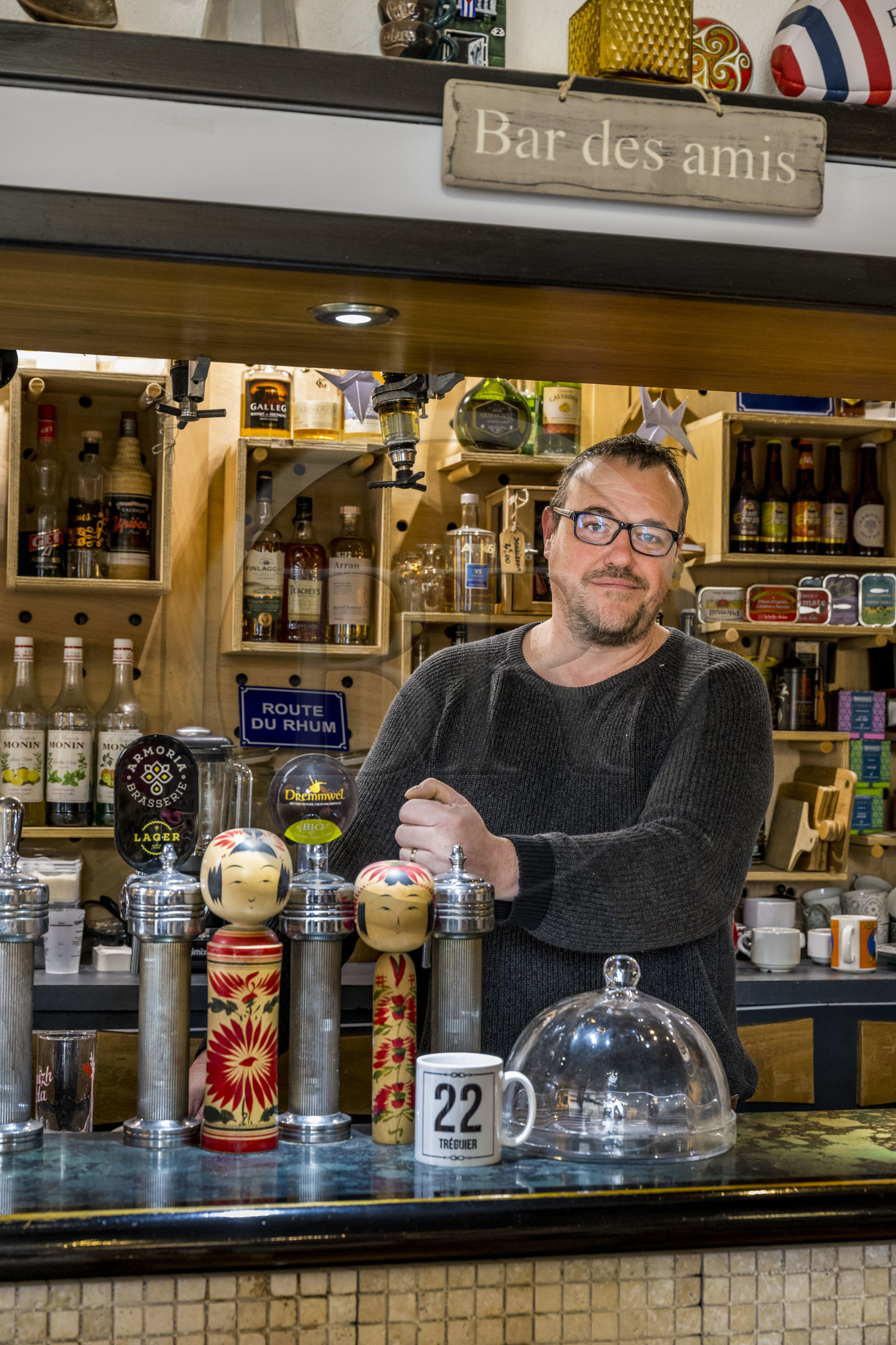 France, Côtes-d'Armor, Tréguier, hotel Saint-Yves and its owner Cyril Raoux