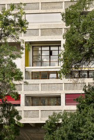 France, Bouches du Rhone, Marseille, architectural work of Le Corbusier, listed as World heritage by UNESCO, the Cité Radieuse by the architect Le Corbusier bordering the boulevard Michelet