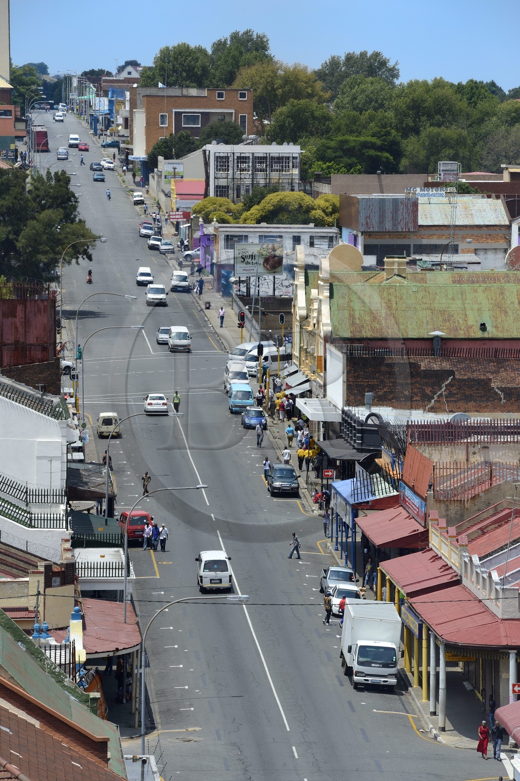 Afrique du Sud, province de Gauteng, Johannesburg, CBD (Central Business District), quartier de Maboneng, Main street