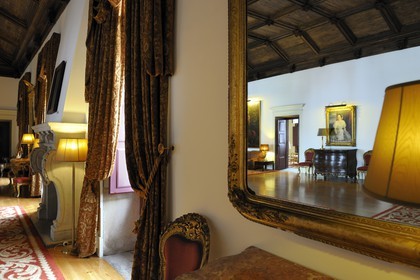Portugal, Minho region, Guimaraes, one of the living room from the Pousada de Santa Marinha da Costa