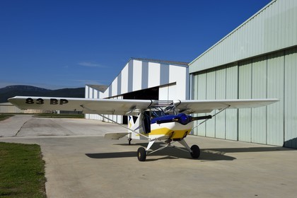 France, Var, Bras, Ultralight aviation plane of Pierre Becker