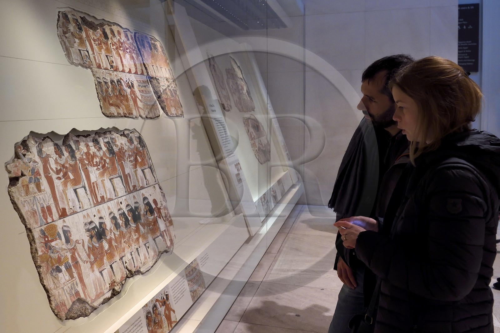 Royaume-Uni, Londres, quartier de Bloomsbury, le British Museum, Egypte ancienne, fresques de la tombe - chapelle de Nebamun