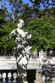 France, Gard, Nimes,  the Jardins de la Fontaine (fountain gardens)
