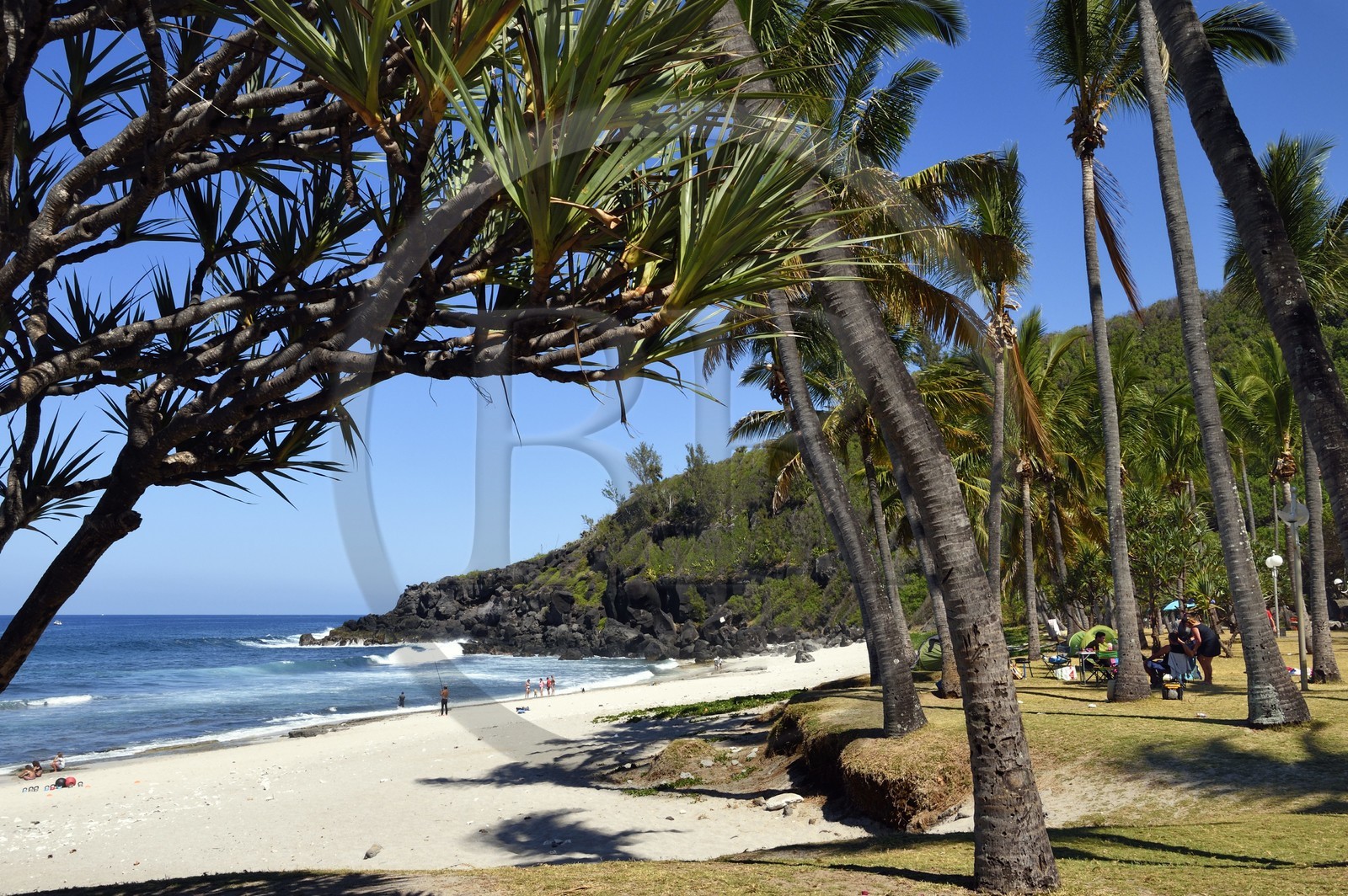 France, Ile de la Reunion, Petite-Ile sur la côte sud, plage de Grand-Anse