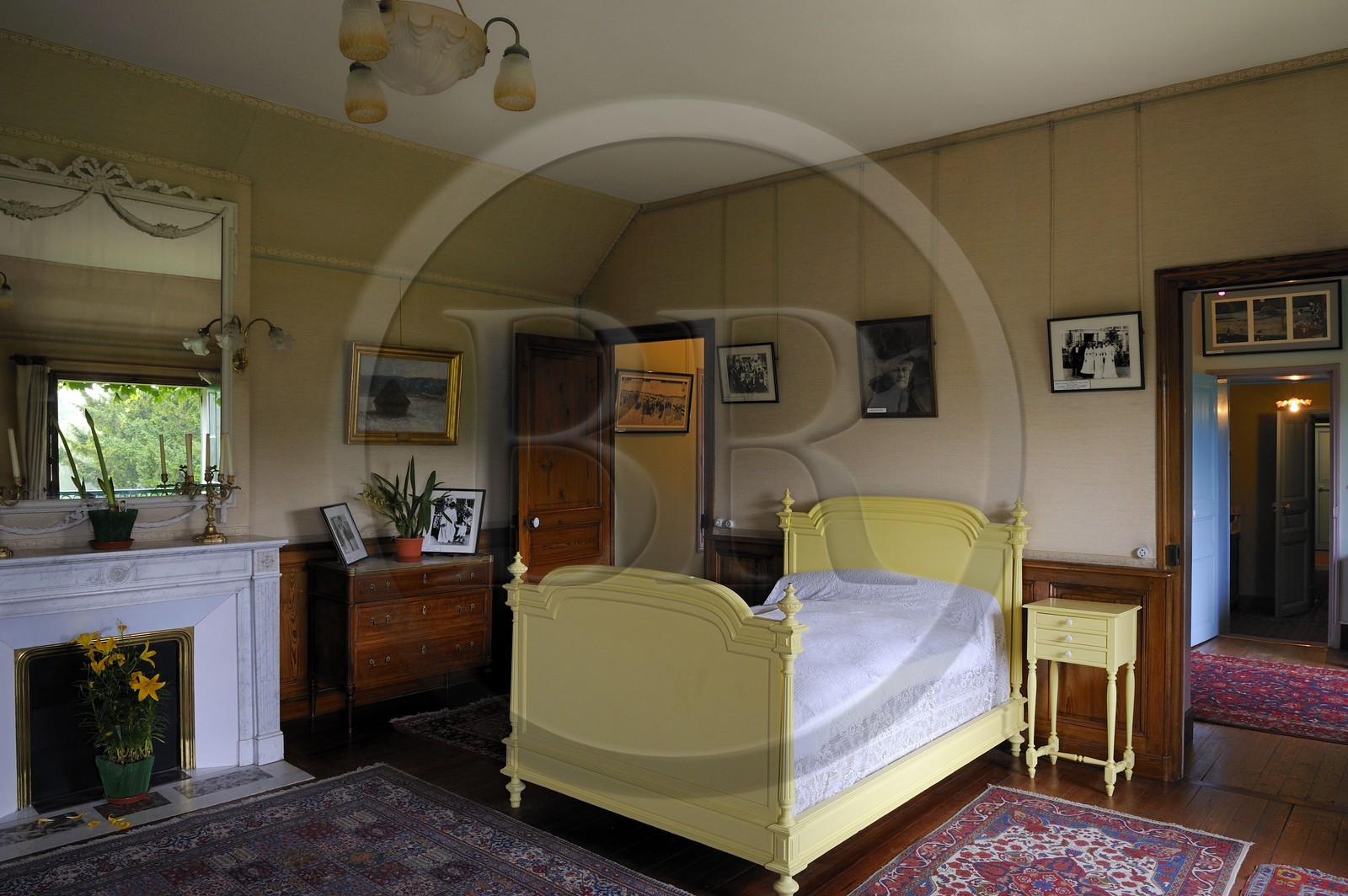 France, Eure (27), Giverny, la maison de Claude Monet, sa chambre à coucher