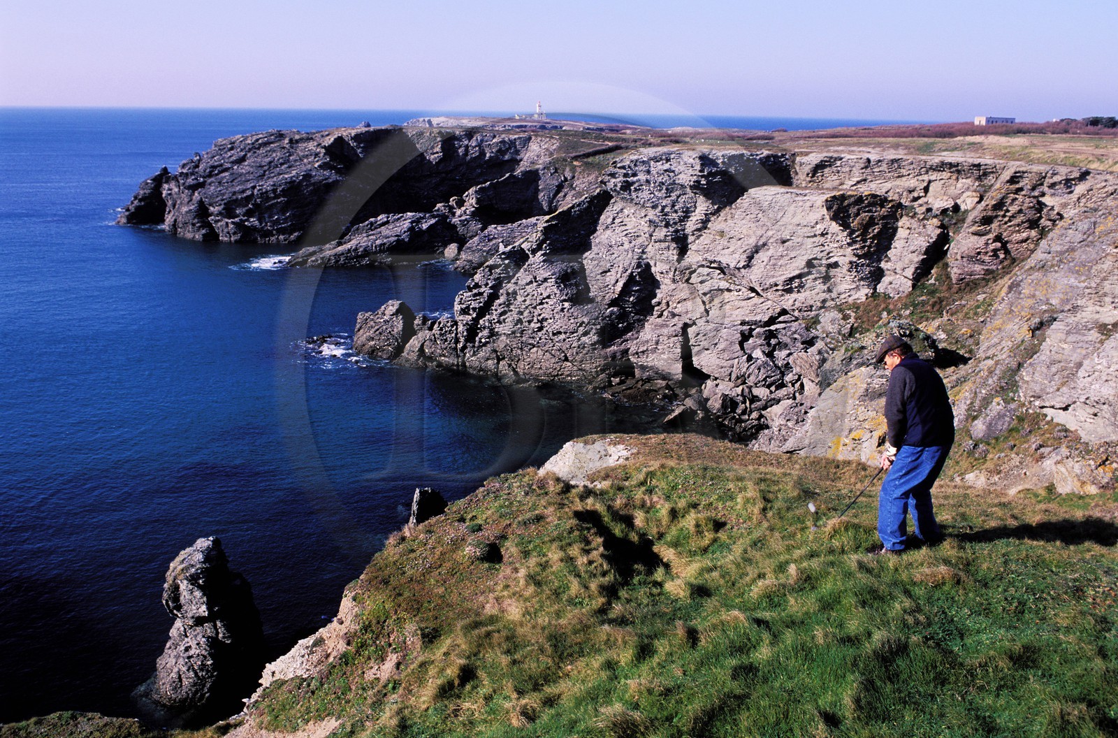 France, Morbihan (56), Belle-Île, trou n°2 du golf de Belle-Île