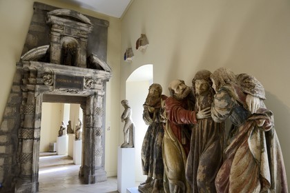 France, Meurthe-et-Moselle (54), Nancy, le Palais Ducal (Palais des Ducs de Lorraine) abrite le Musée historique lorrain, Le Christ au jardin des Oliviers, haut-relief de la fin du XVIeme siècle de l'école de Saint-Mihiel