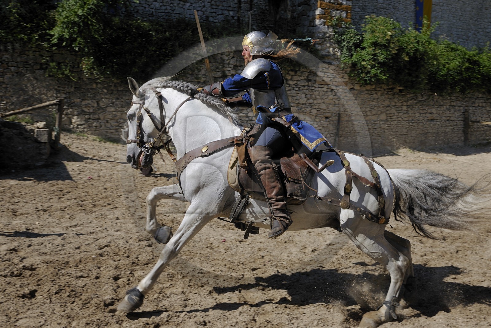 France, Seine et Marne (77), Provins, ville classée Patrimoine Mondial de l'UNESCO, spectacle La Légende des Chevaliers