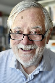 France, Paris, the french paleontologist and paleoanthropologist Yves Coppens, professor at the College de France, in the office of his home in Paris