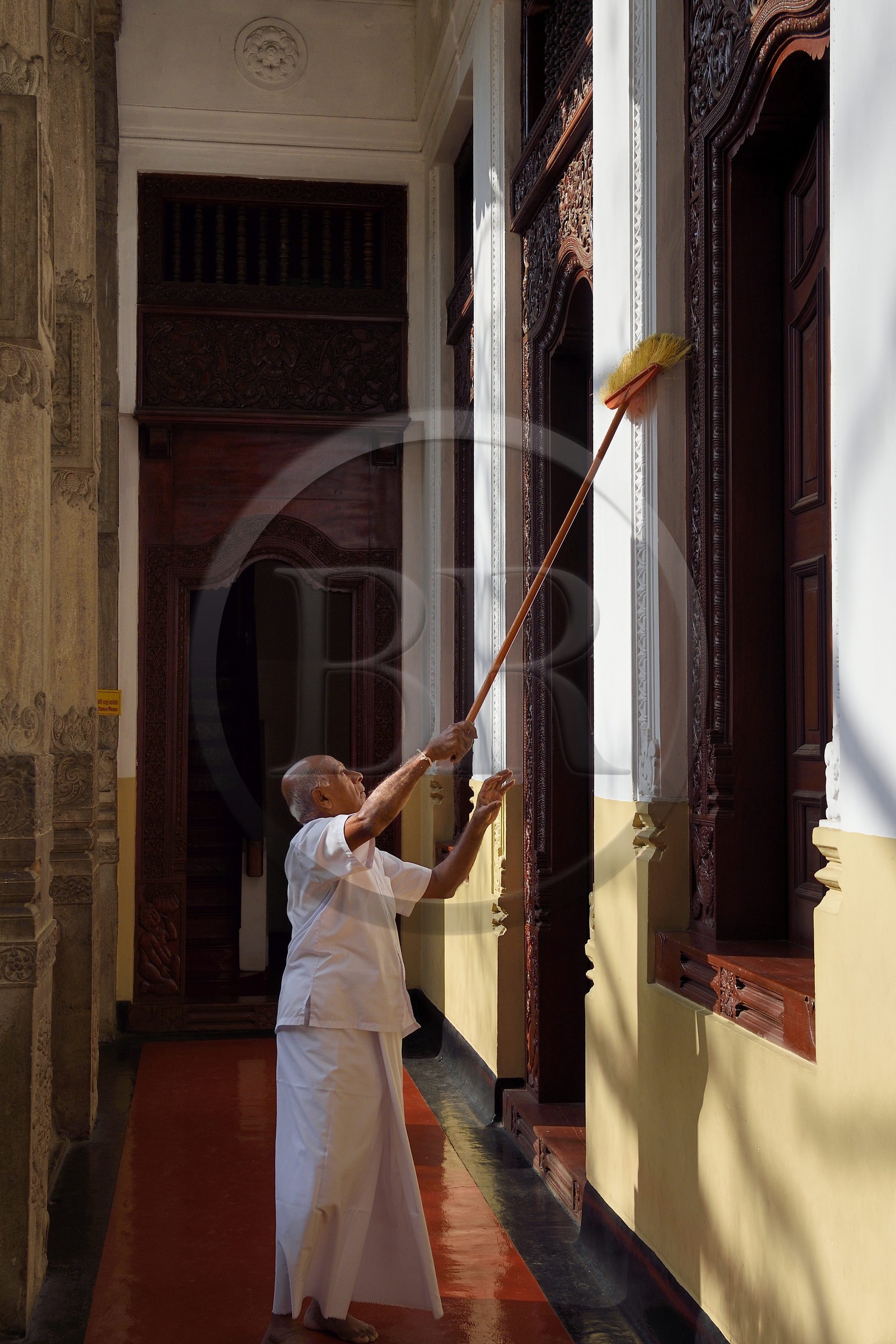 Sri Lanka, province du centre, Kandy, ville sacrée classée patrimoine mondial de l'UNESCO, Temple de la Dent de Bouddha (Sri Dalada Maligawa)