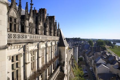 France, Indre et Loire (37), Vallée de la Loire classée Patrimoine mondial de l'UNESCO, château d'Amboise, le logis du Roi
