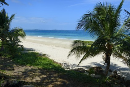 Panama, archipel des Perles, Isla Viveros, plage de sable blanc