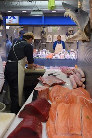Spain, Andalusia, Malaga,  Mercado Central de Atarazanas, the fish market in the central market