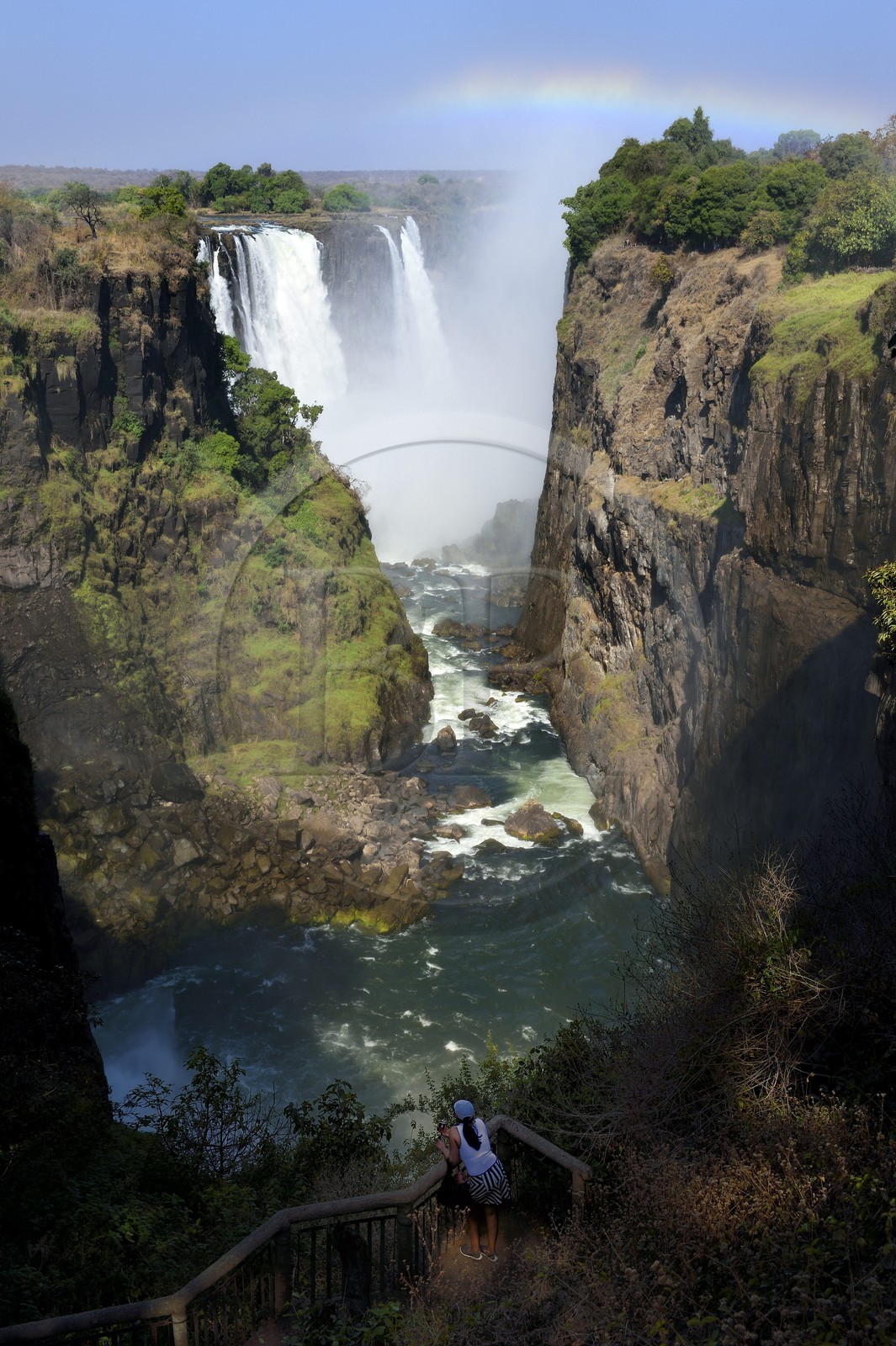 Zimbabwe, province de Matabeleland septentrional, fleuve Zambèze, les Chutes Victoria, classées Patrimoine Mondial de l'UNESCO