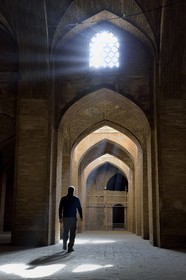 Iran, province d'Ispahan, Ispahan, Mosquée Jame, grande mosquée d'Ispahan dite aussi mosquée du vendredi, chabestan sud-est