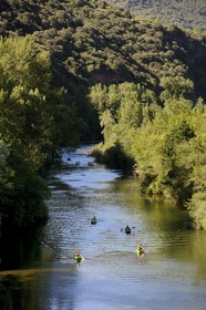 France, Hérault (34), vallée de l' Orb à Ceps, descente en canoë-kayak de la rivière Orb