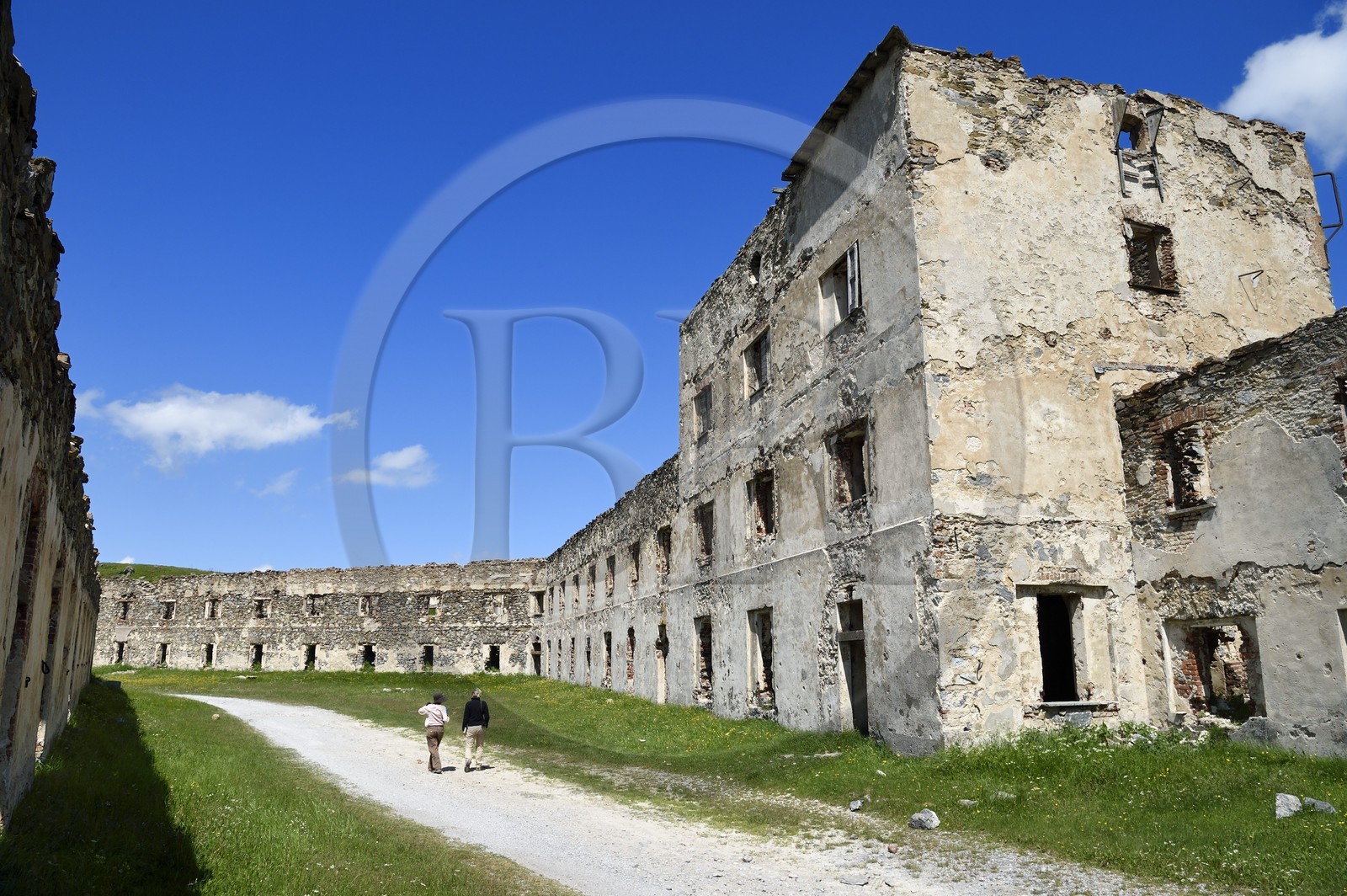France, Alpes-Maritimes (06), le casernement du Fort Central au Col de Tende (1871m), fortifications construites par les Italiens en 1881