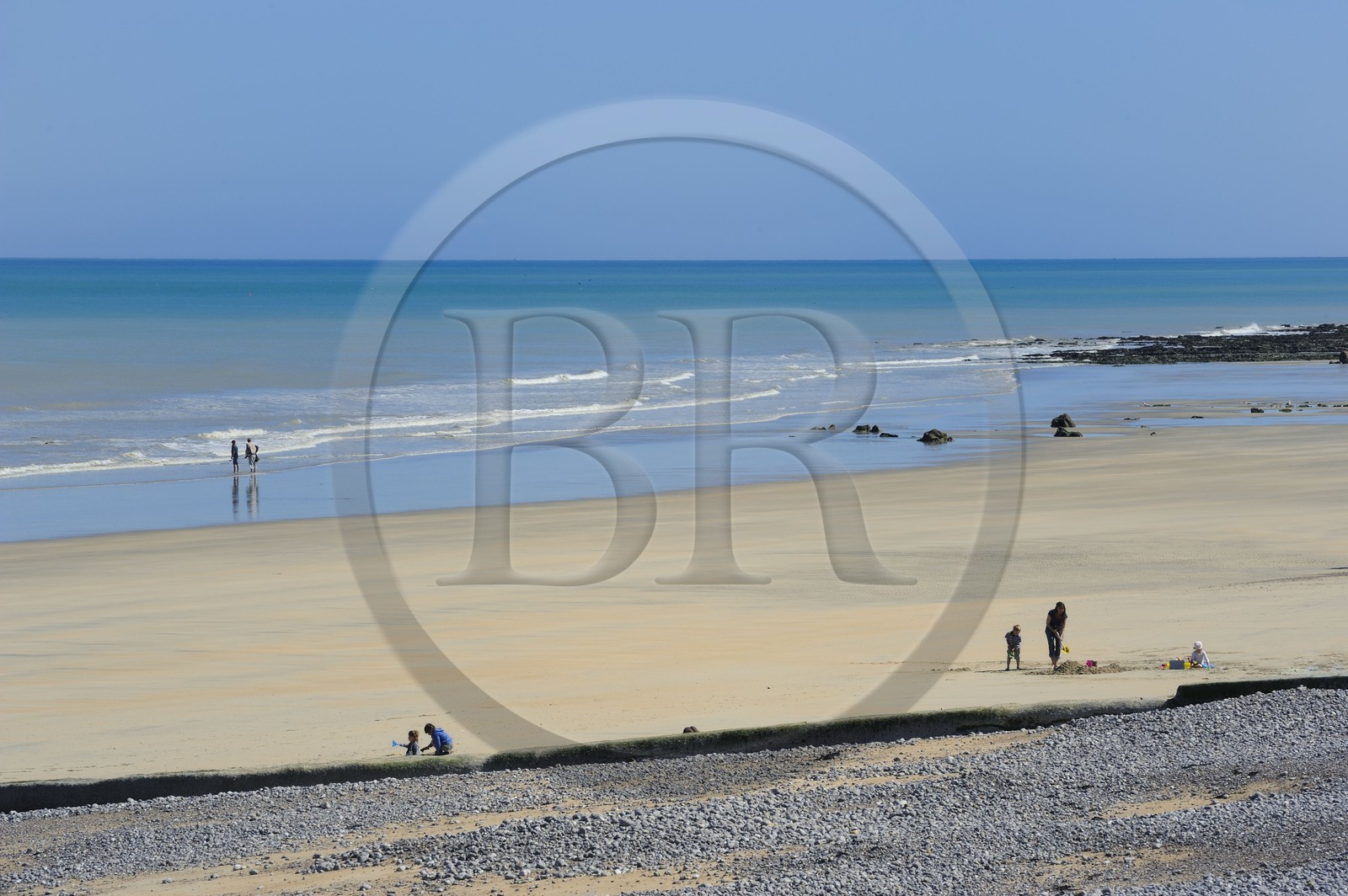 France, Seine-Maritime (76), la plage de Veules-les-Roses