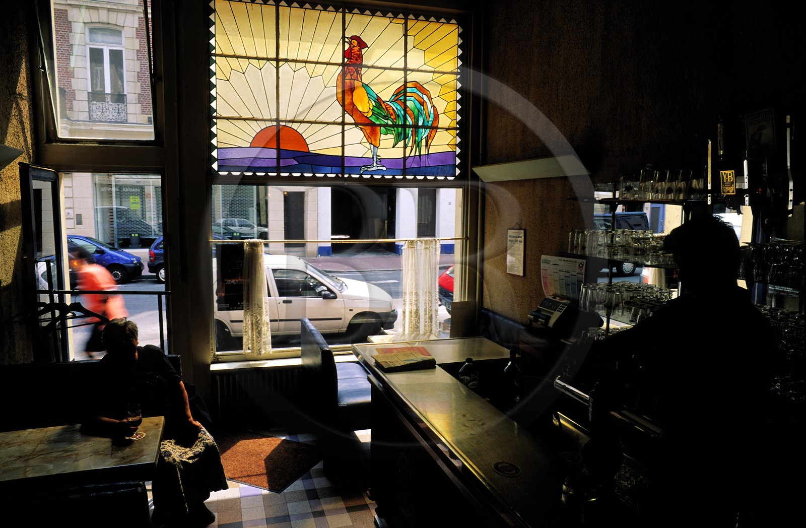 France, Nord, Lille, inside an estaminet, typical cafe or restaurant