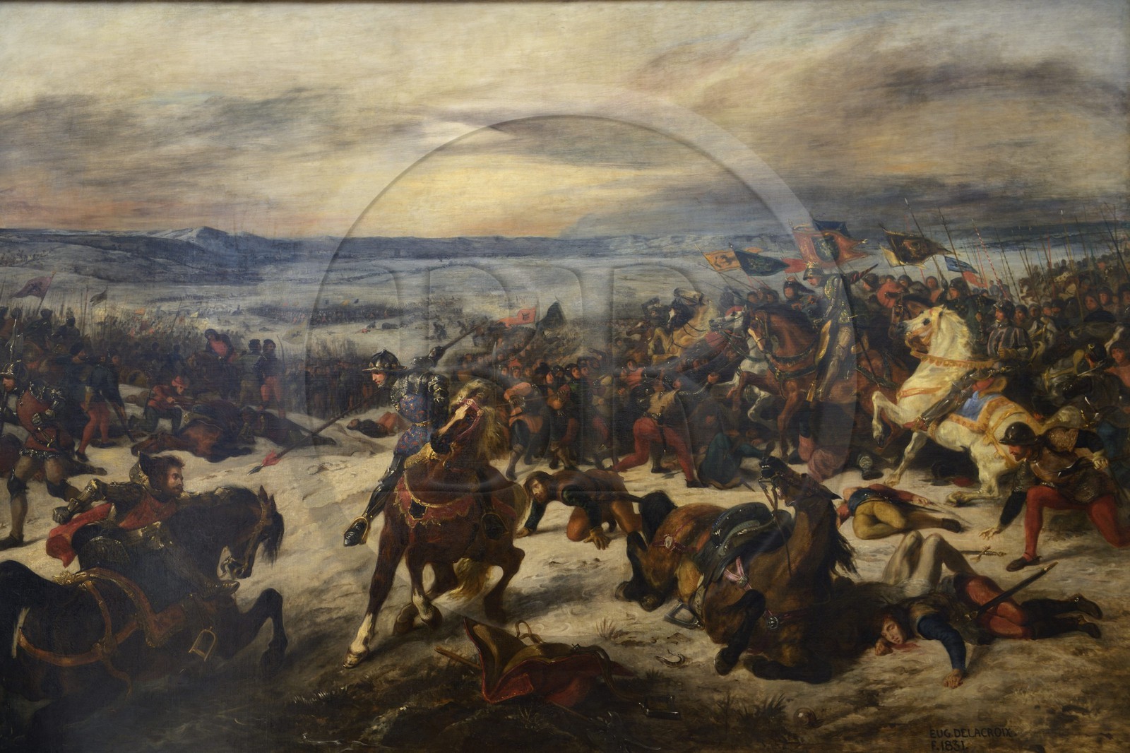 France, Meurthe-et-Moselle (54), Nancy, place Stanislas, musée des Beaux Arts, La Bataille de Nancy (1831) par Eugène Delacroix