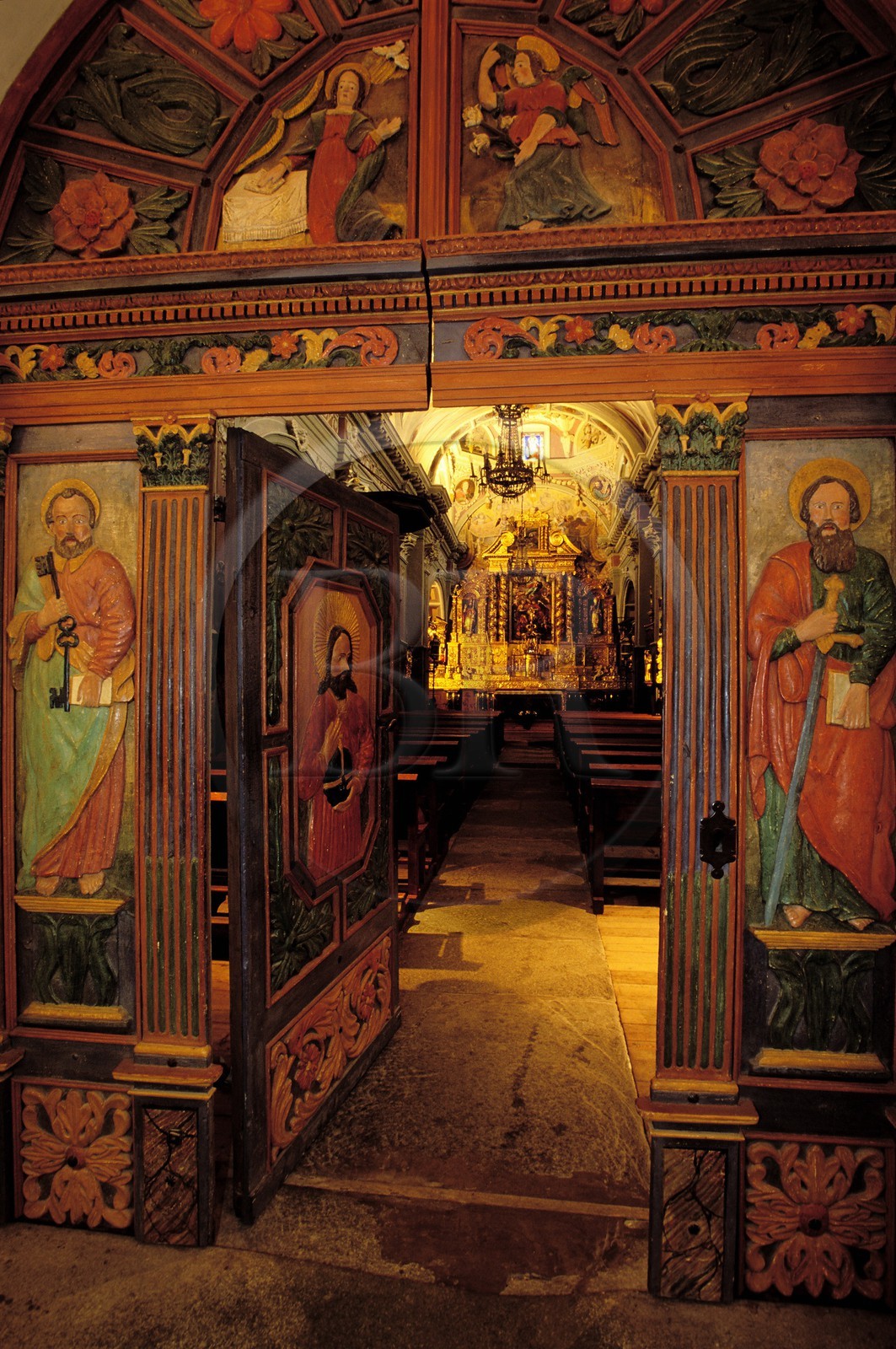 France, Savoie (73), Avrieux, l' église baroque (17ème siècle) Saint-Thomas-Becket (de Canterbury)