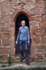 France, Bas Rhin, Northern Vosges Regional Natural Park, Niedersteinbach, Steinbach national forest, Wasigenstein Castle ruins, Mathias Heissler, heritage architect at the county council of Bas-Rhin