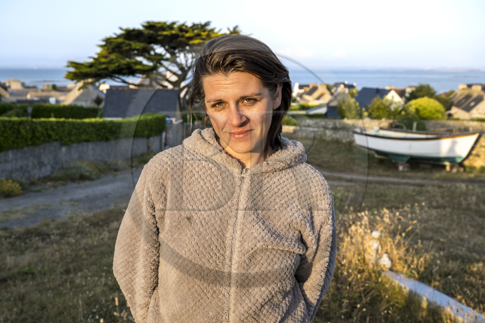 France, Finistère, Iroise Sea, Molene Island, Gwenola Gervais returned to the island to open a socio-ecological hostel
