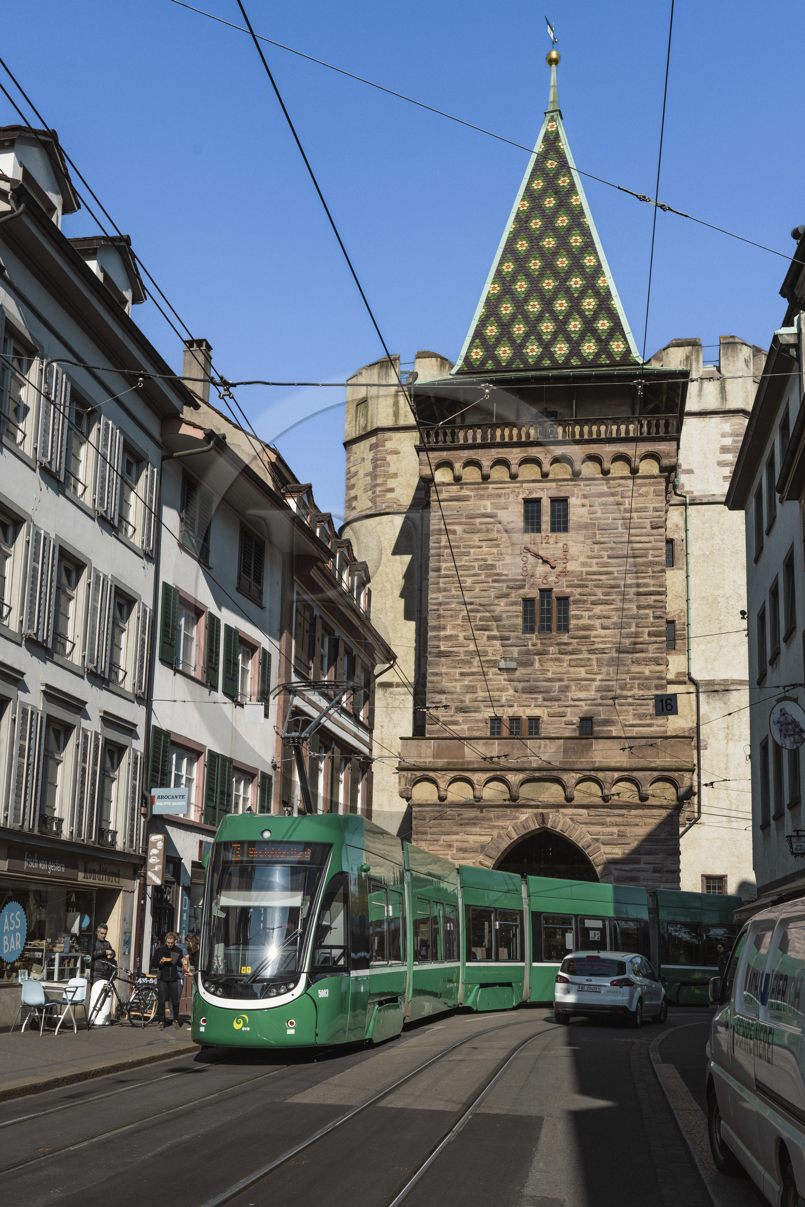 Suisse, Bâle, Vieille ville du Grand Bâle (rive gauche), Spalentor (porte de Spalen)