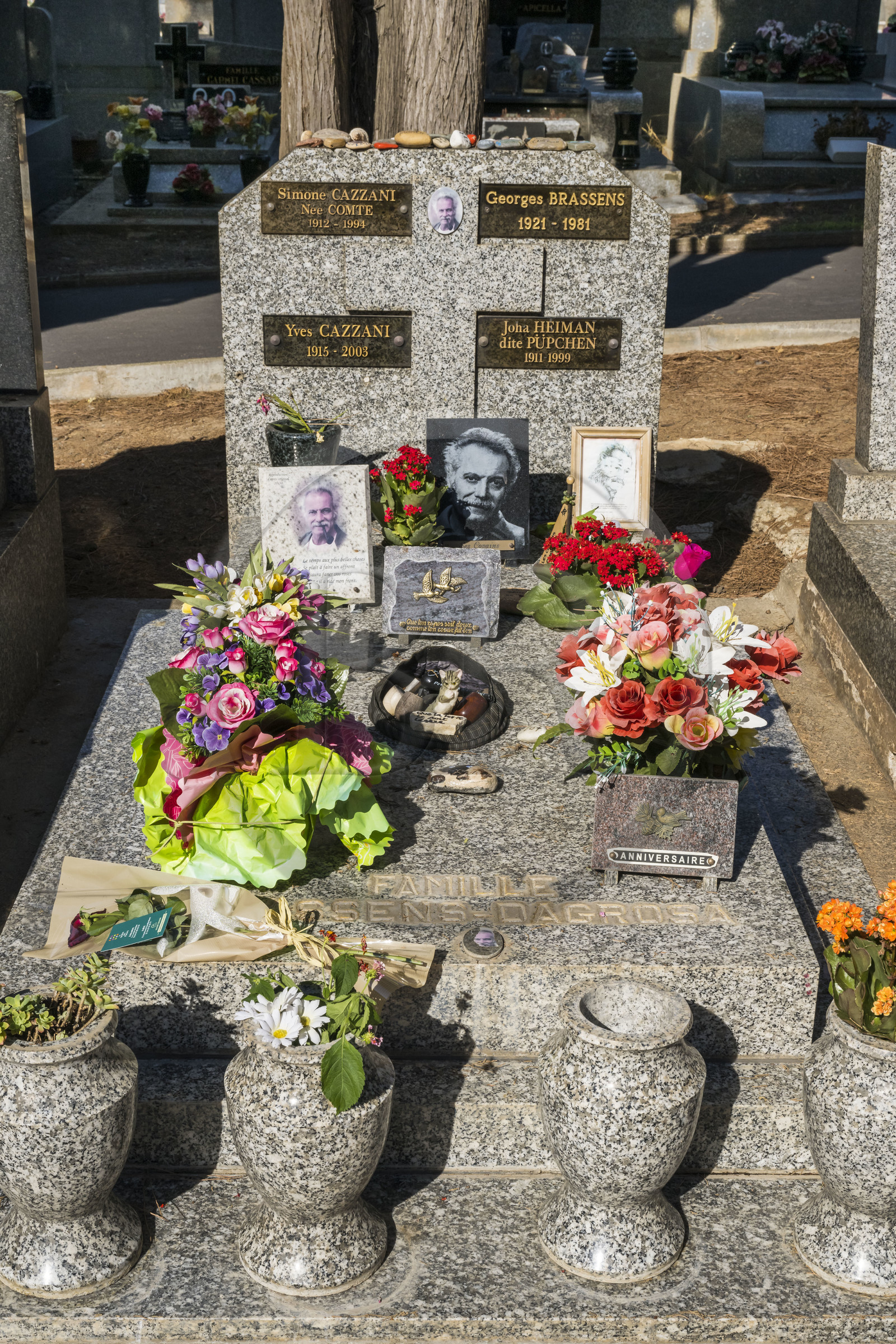 France, Herault, Sete, Le Py cemetery, grave of singer-songwriter Georges Brassens