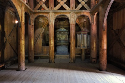 Norvège, comté de Sogn Og Fjordane, église en bois debout ou stavkirke (1130) de Borgund